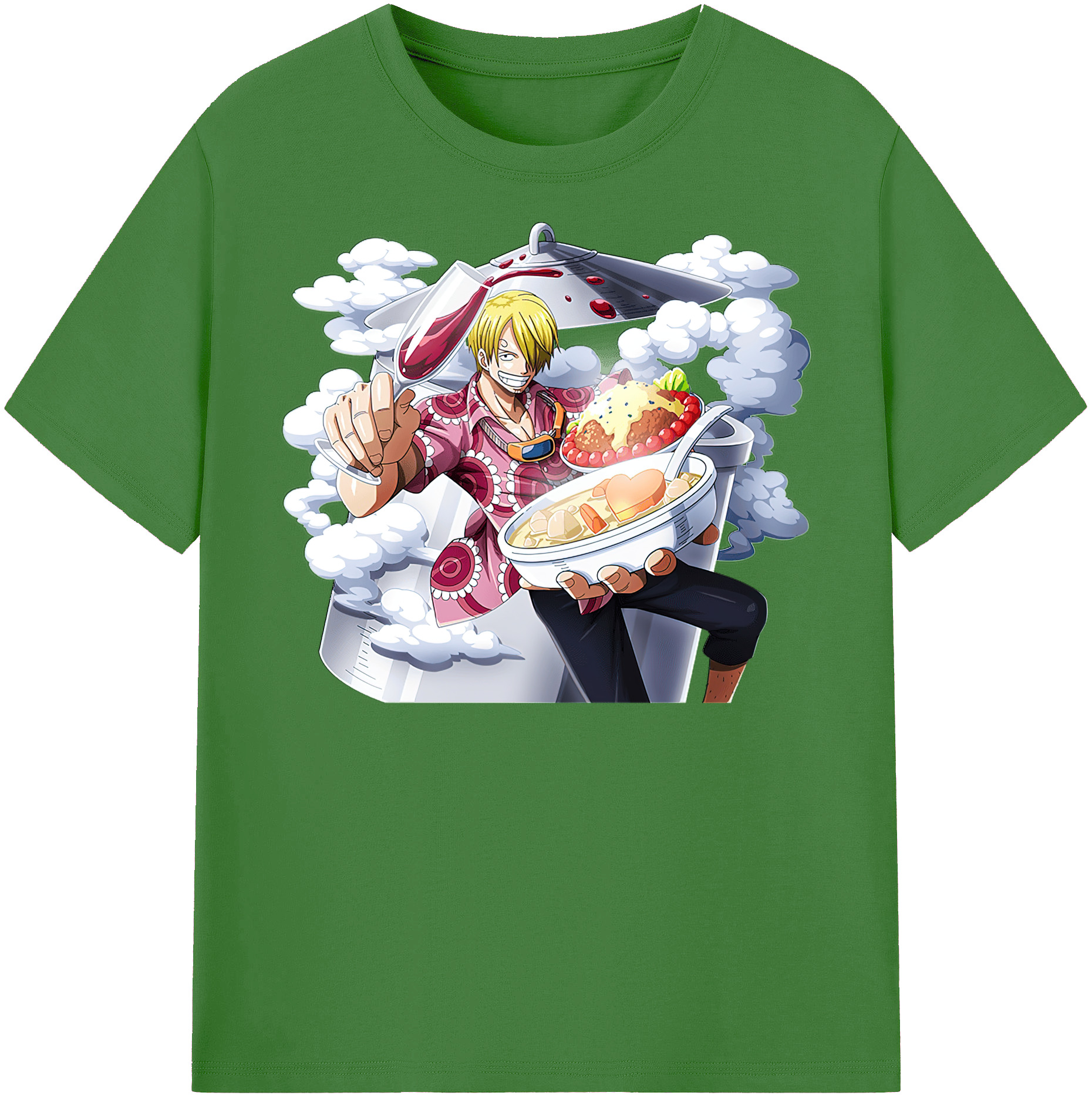 （画像用） ワンピース サンジ ONE PIECE Sanji レディースカジュアルプリントTシャツ（綿100％）